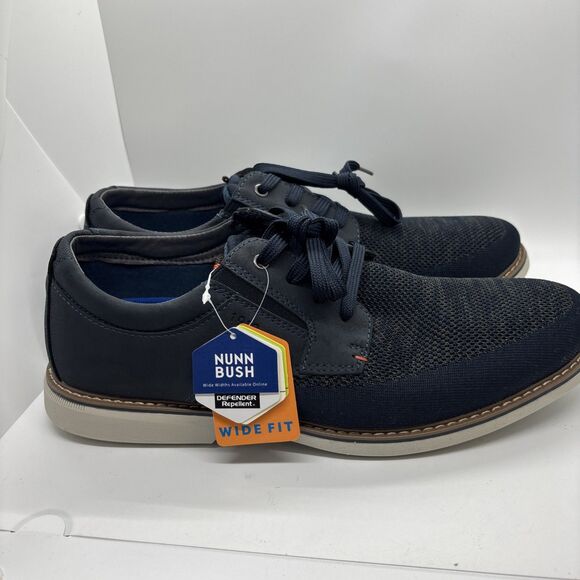 NEW NWT Nunn Bush 12W Wide Otto Knit Plain Toe Oxford Men\'s Oxford - Blue main image 10